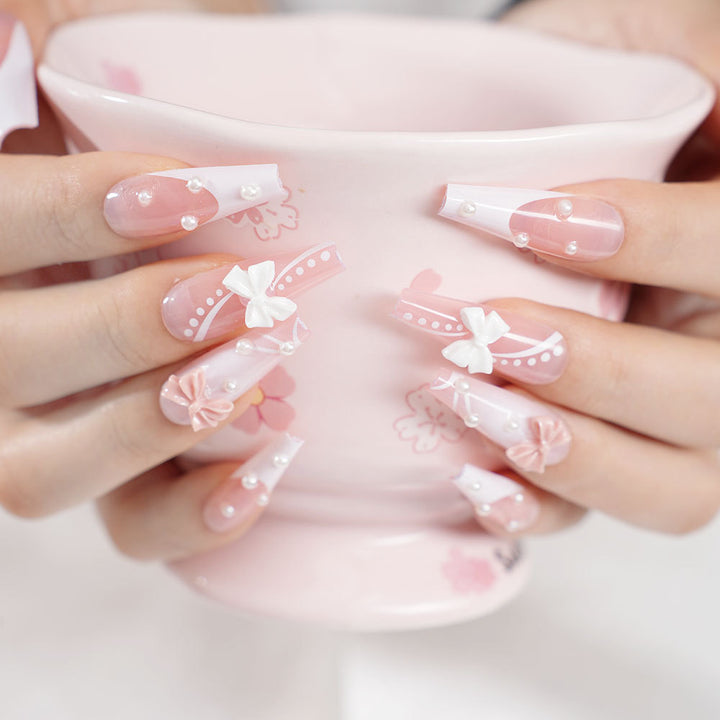 Elegant Premium Decorative Press-On Nail Tips Bowlift