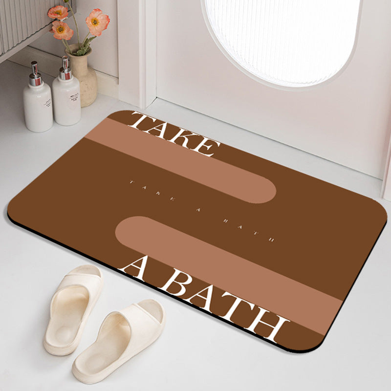 Inspirational Phrase Bath Mat