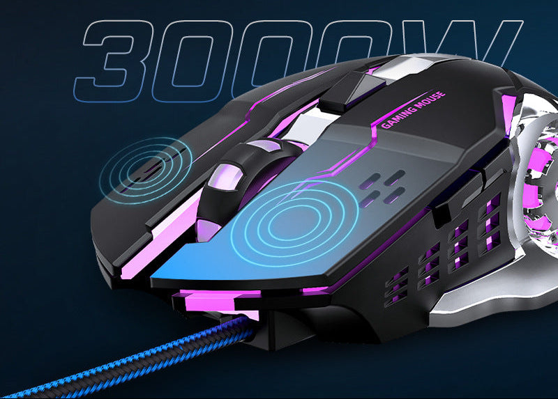 High-Precision Gaming Mouse with Adjustable DPI Bowlift