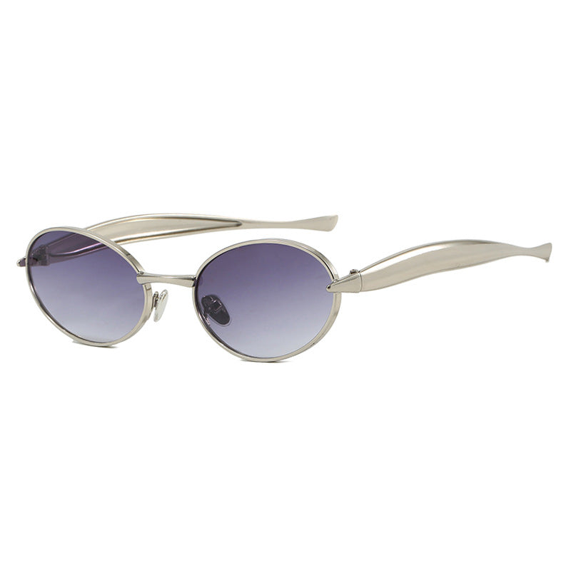 Women's fashionable sunglasses with oval frame and sparkling details Bowlift