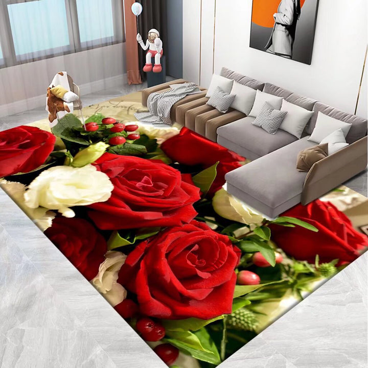3D Printed Floral Area Rug Bowlift