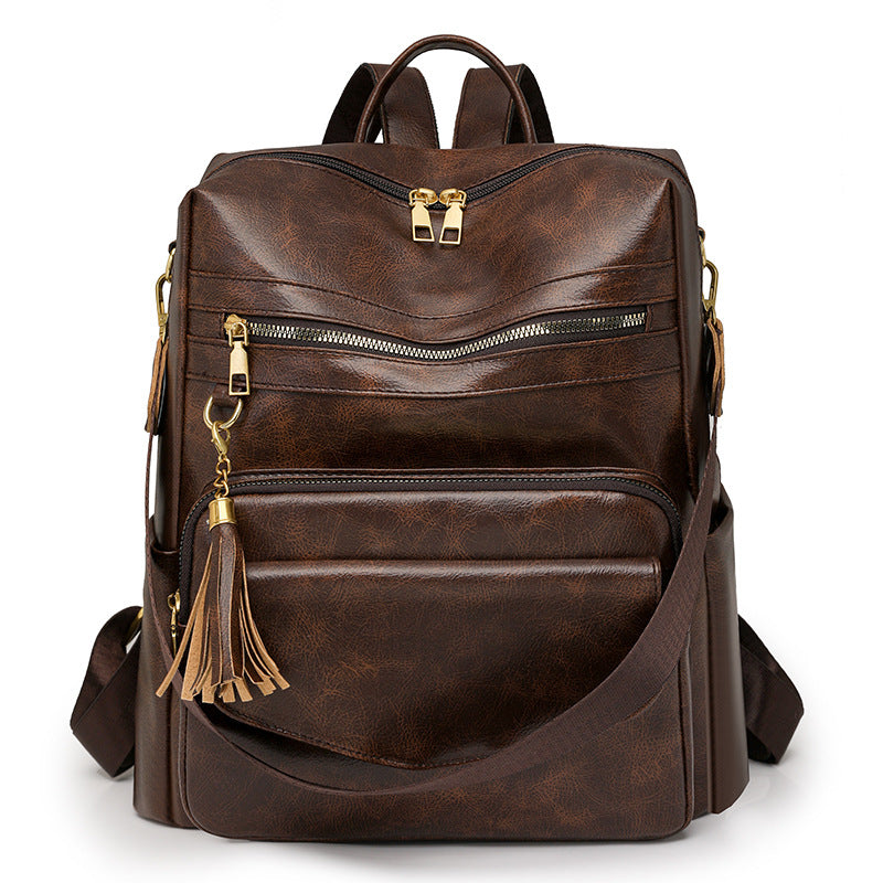 Multifunctional Stylish Leather Backpack Bowlift