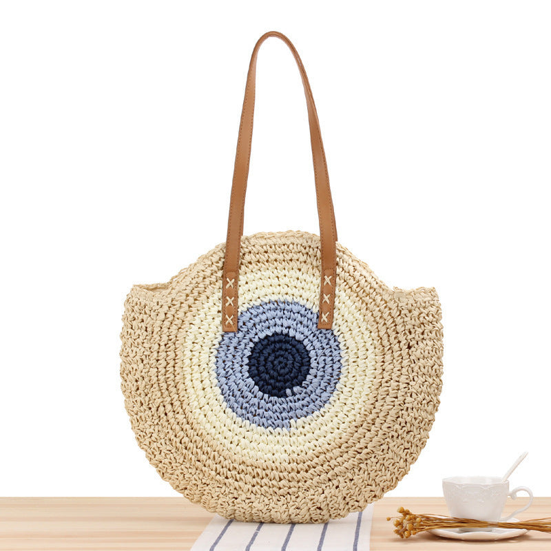 Round straw bag Bowlift