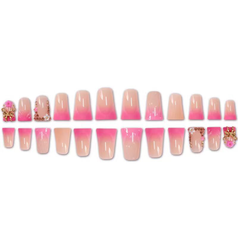 Creative Floral Press-On Nail Extensions Bowlift