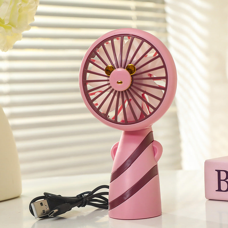 Women portable USB hand fan with cute design Bowlift