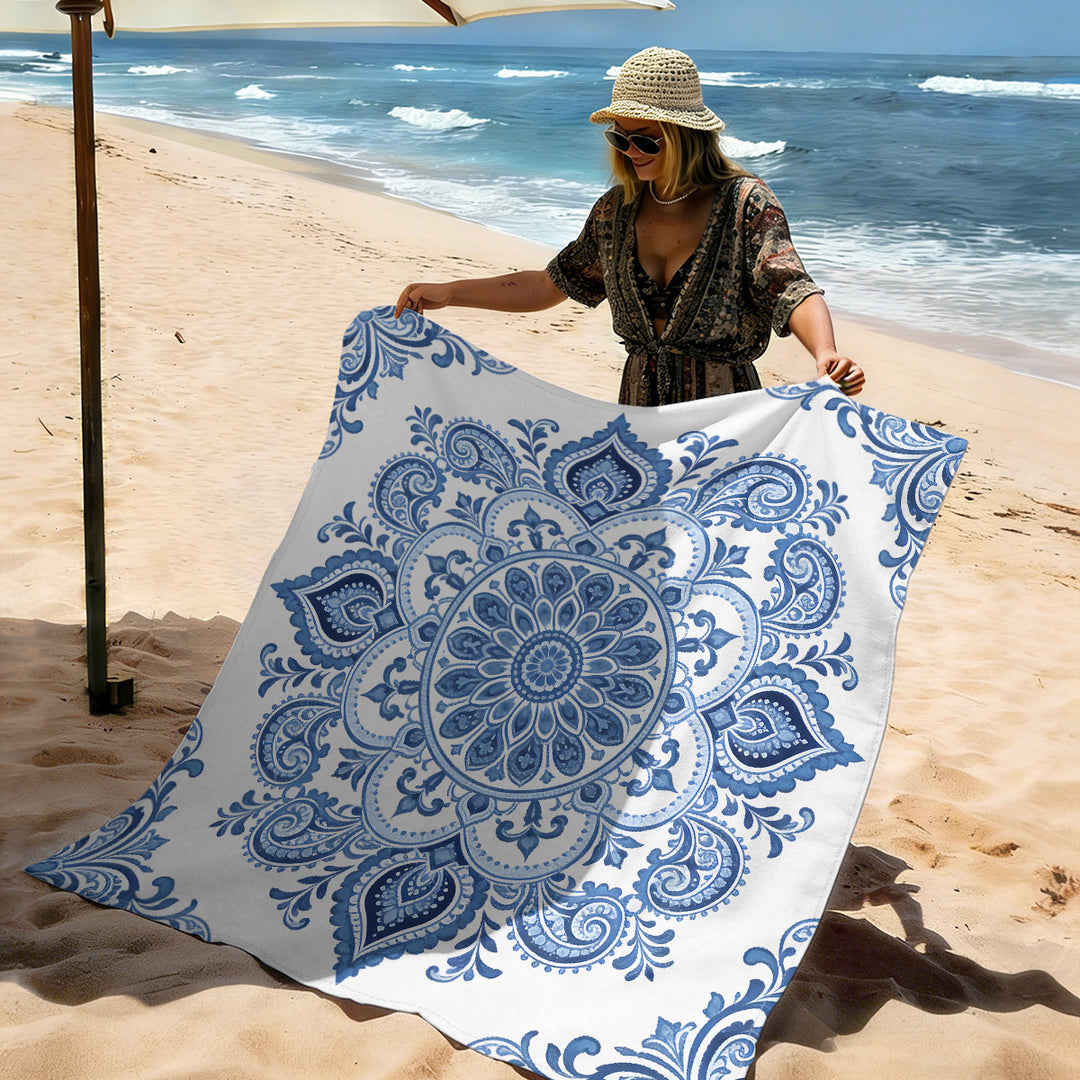 Mandala Design Beach Mat Bowlift