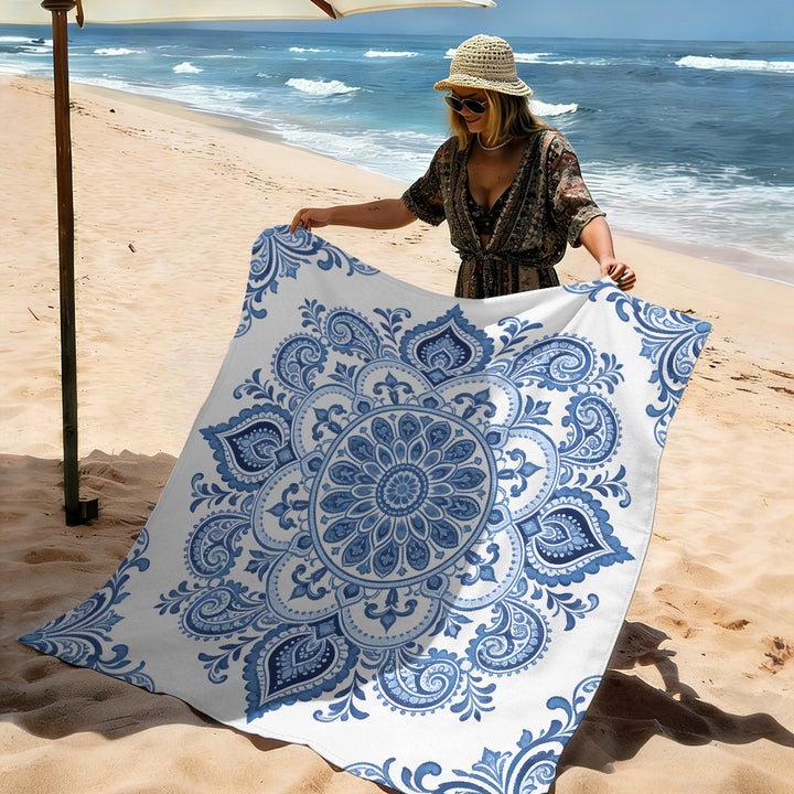 Mandala Design Beach Mat Bowlift