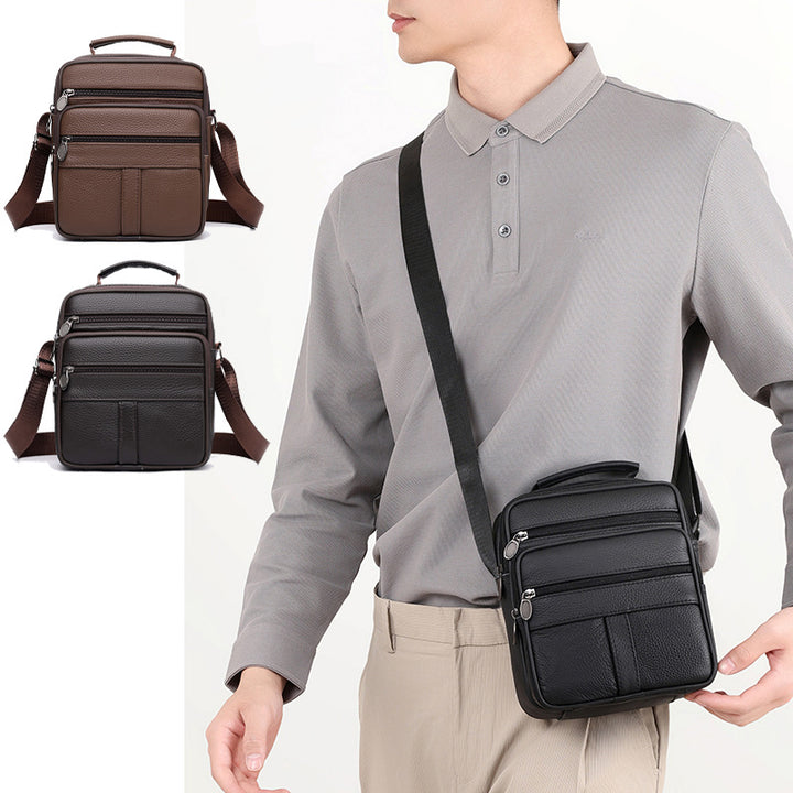 Premium Leather Messenger Bag Bowlift