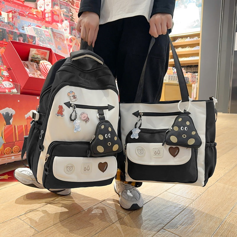 Playful Animal-Themed Multi-Pocket Backpack Bowlift