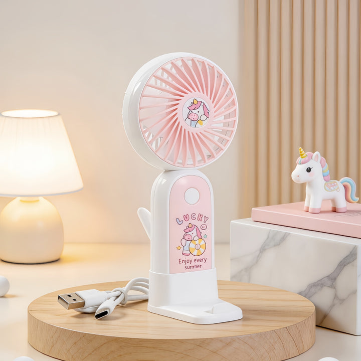 Ladies Portable USB Table Fan with Fun Design Bowlift