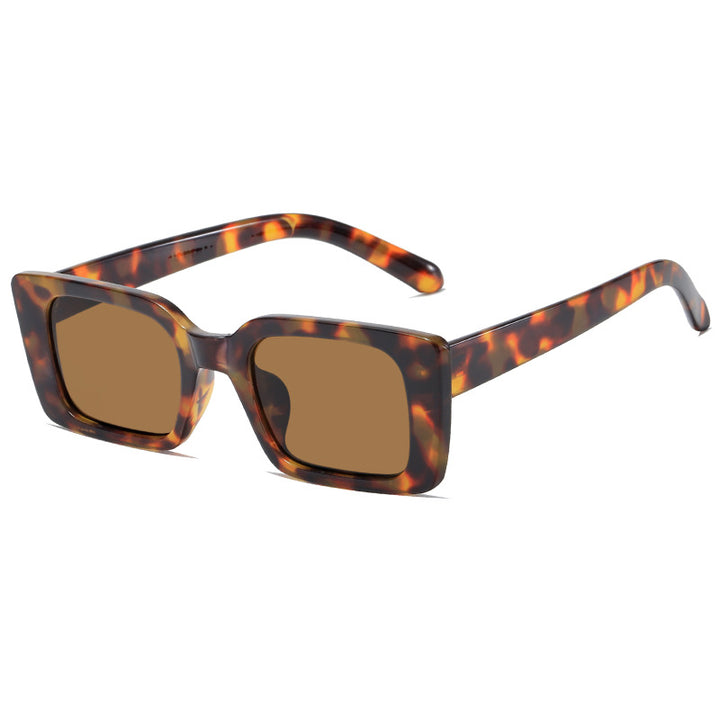 Women's fashionable square sunglasses with wide, glossy frame Bowlift