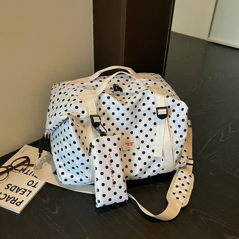 Versatile Polka Dot Travel Duffel Bag Bowlift