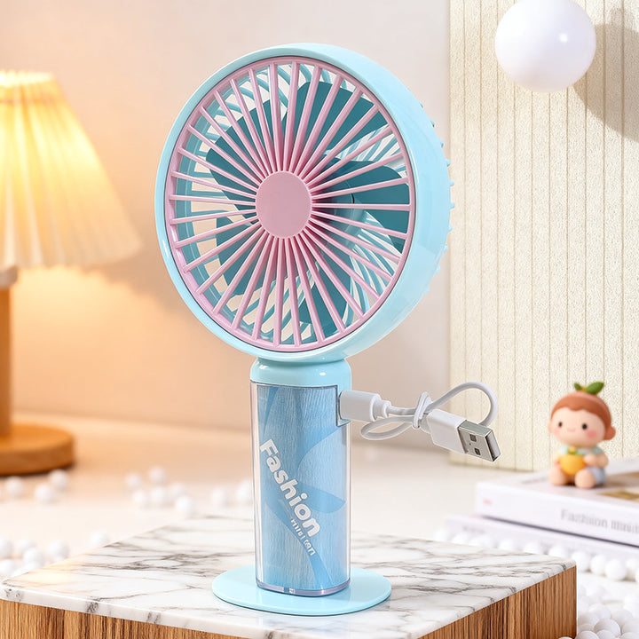 Portable table fan with USB connection and flexible tilt function Bowlift