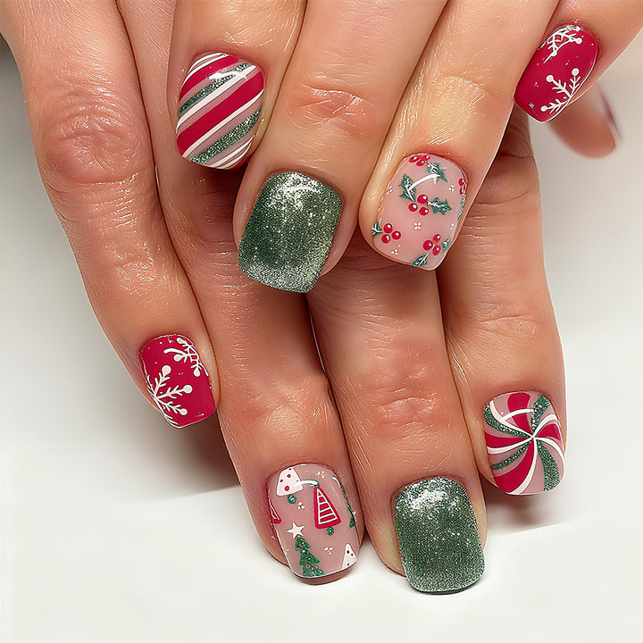 Nail art set with detailed floral designs Bowlift