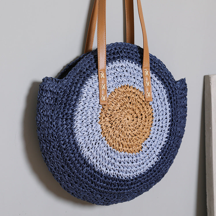 Round Basket Bag with Modern Design Bowlift