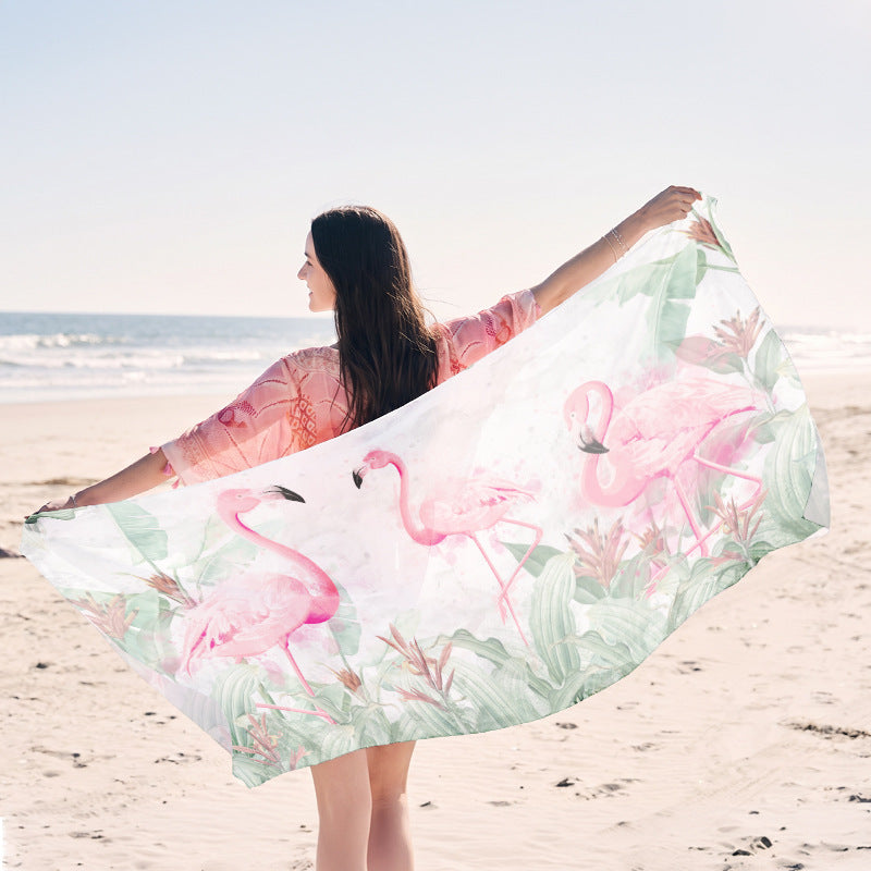 Light beach towel with creative jellyfish motif Bowlift