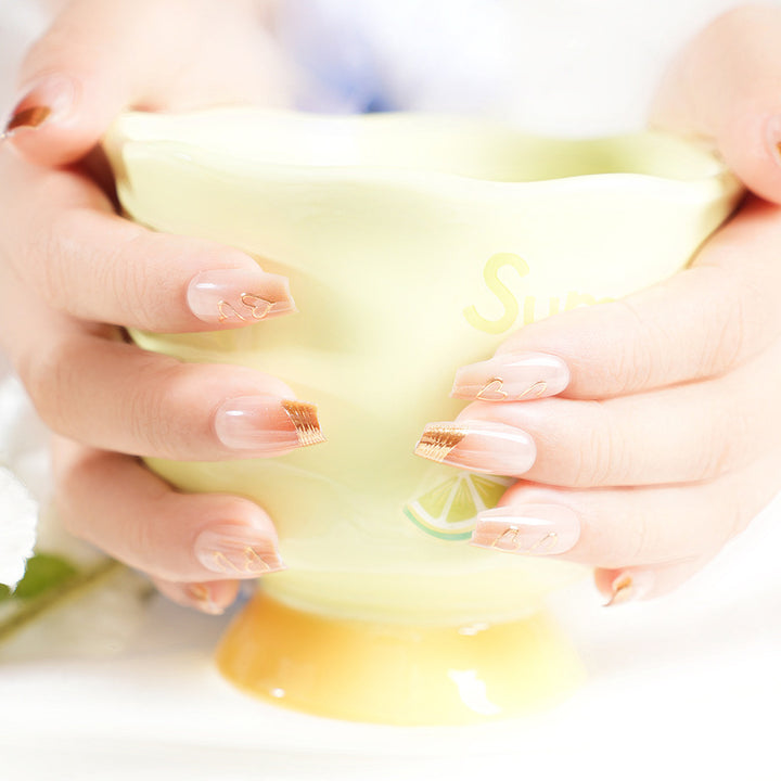 Intricate Nail Art Press-On Tips Bowlift