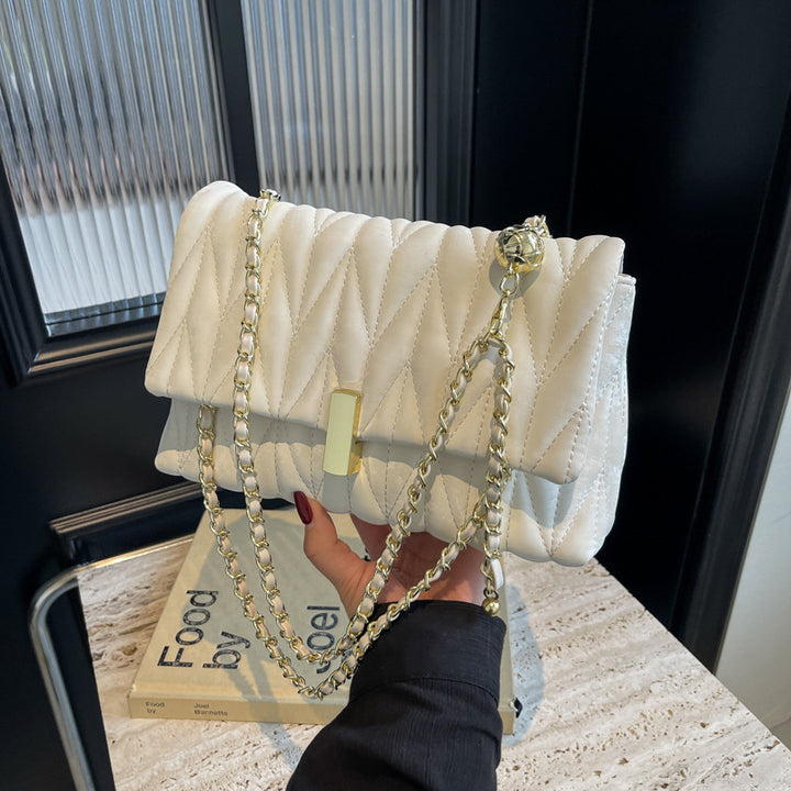 Quilted Chain-Strap Handbag Bowlift