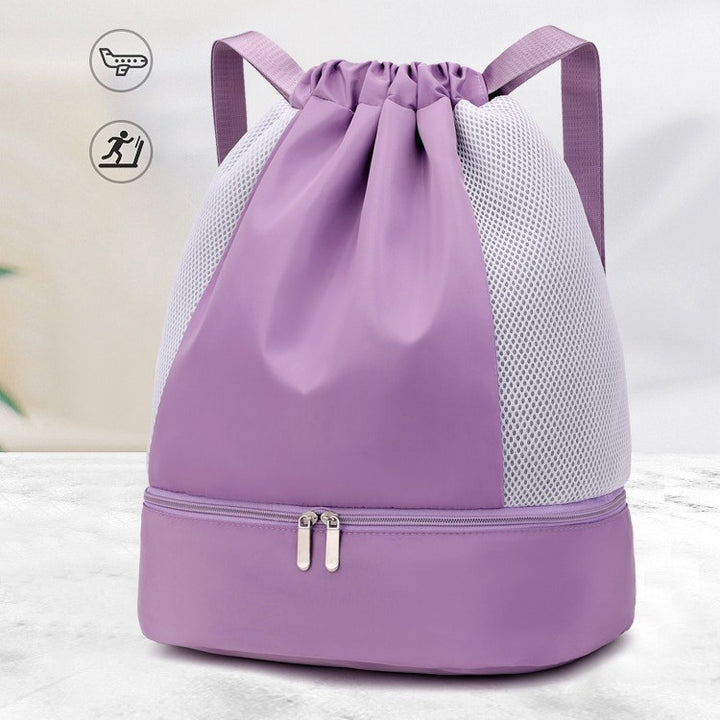 Sporty Mesh Backpack With Zipper Bowlift
