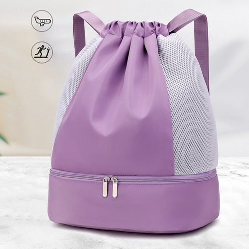 Sporty Mesh Backpack With Zipper Bowlift