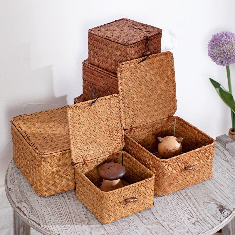 Handmade Woven Storage Cube Bowlift