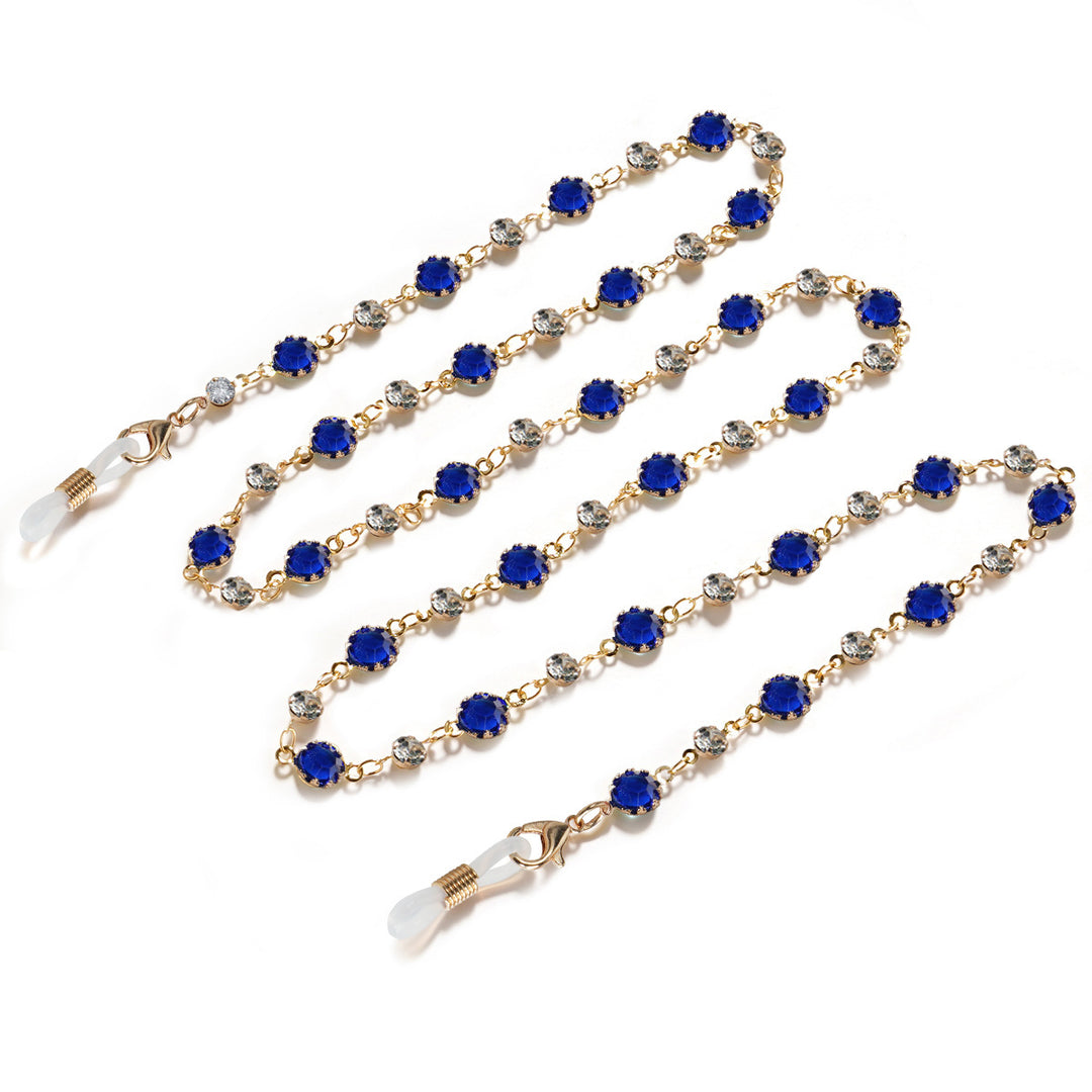 Crystal-Embellished Eyewear Chain Bowlift