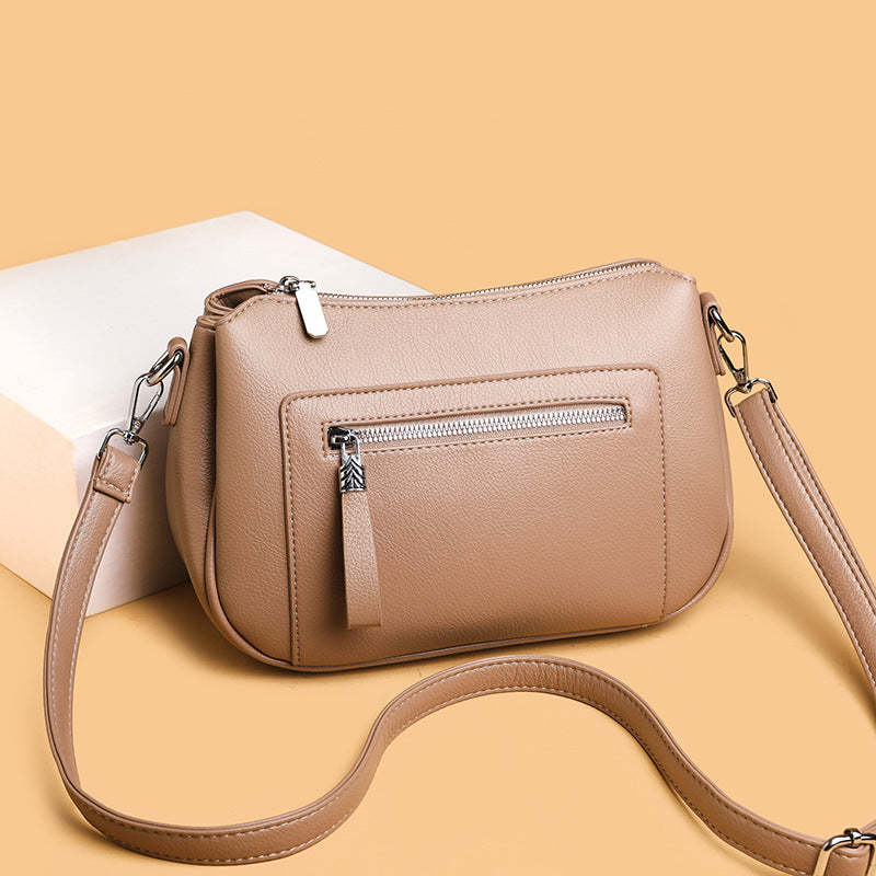 Casual Leather Crossbody Bag Bowlift
