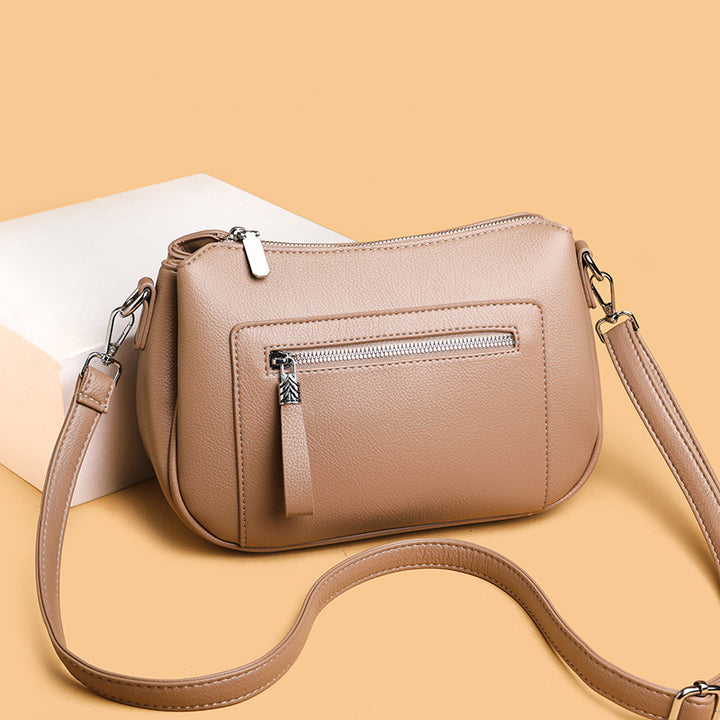 Casual Leather Crossbody Bag Bowlift