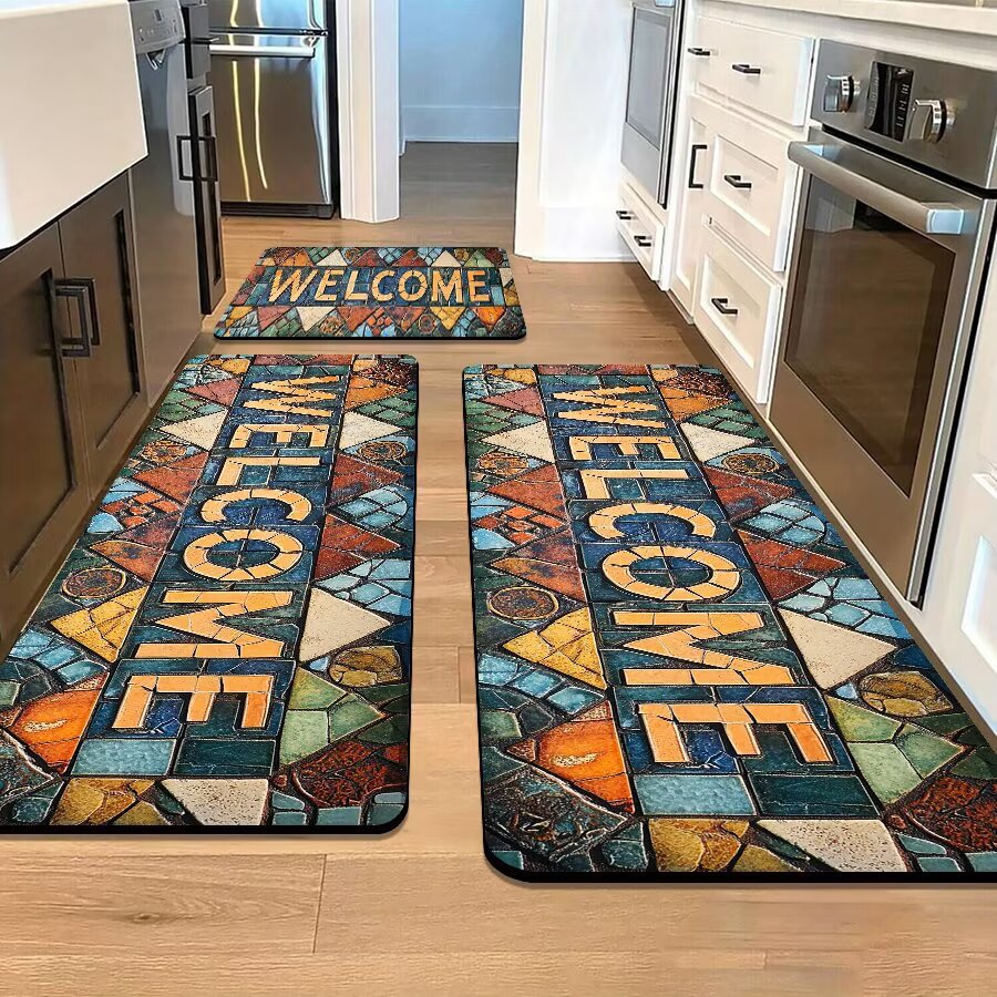 Stone-Inspired Decorative Area Mat Bowlift