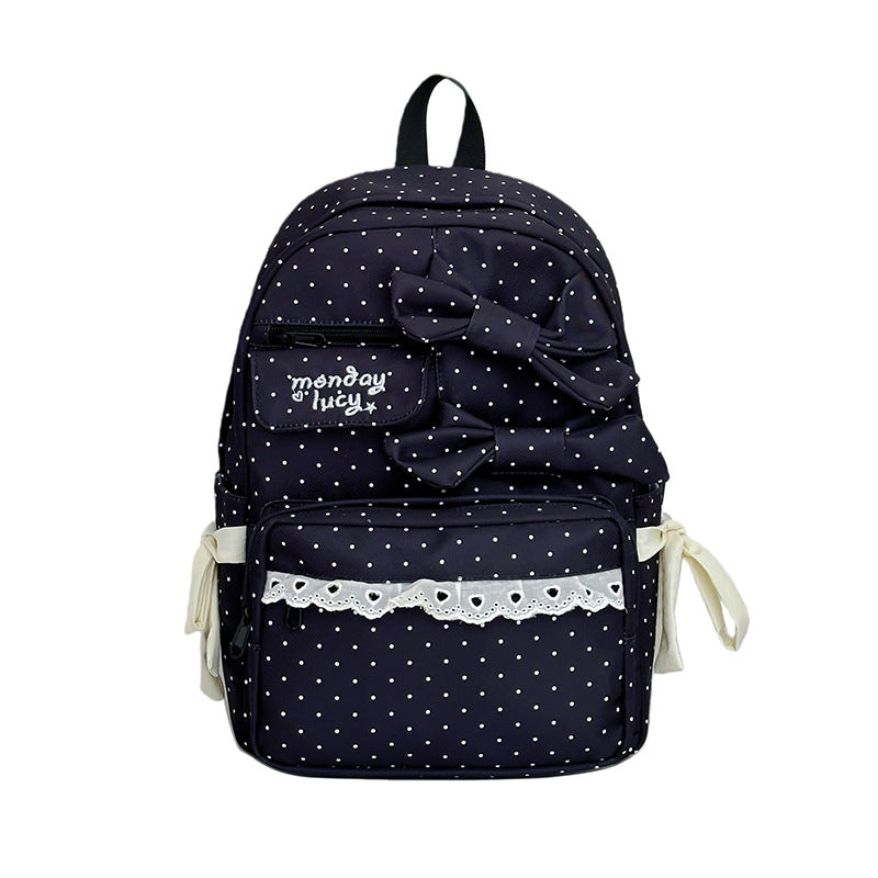 Cute Bow-Embellished School Backpack Bowlift