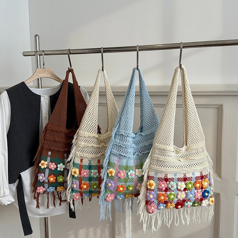 Handcrafted Floral Crochet Tote Bowlift