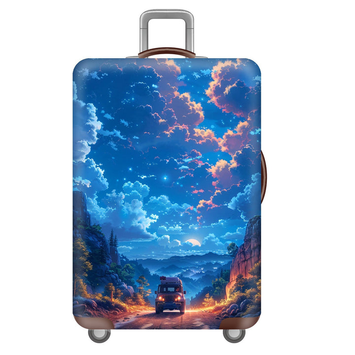 Unisex Hard Shell Suitcase with Dreamy Landscape Design Bowlift