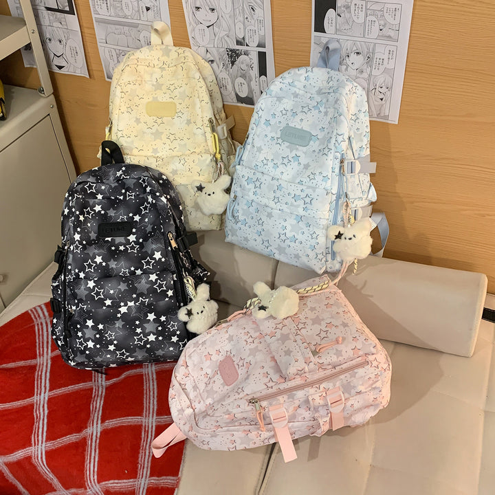Star-Patterned Lightweight Backpack Bowlift