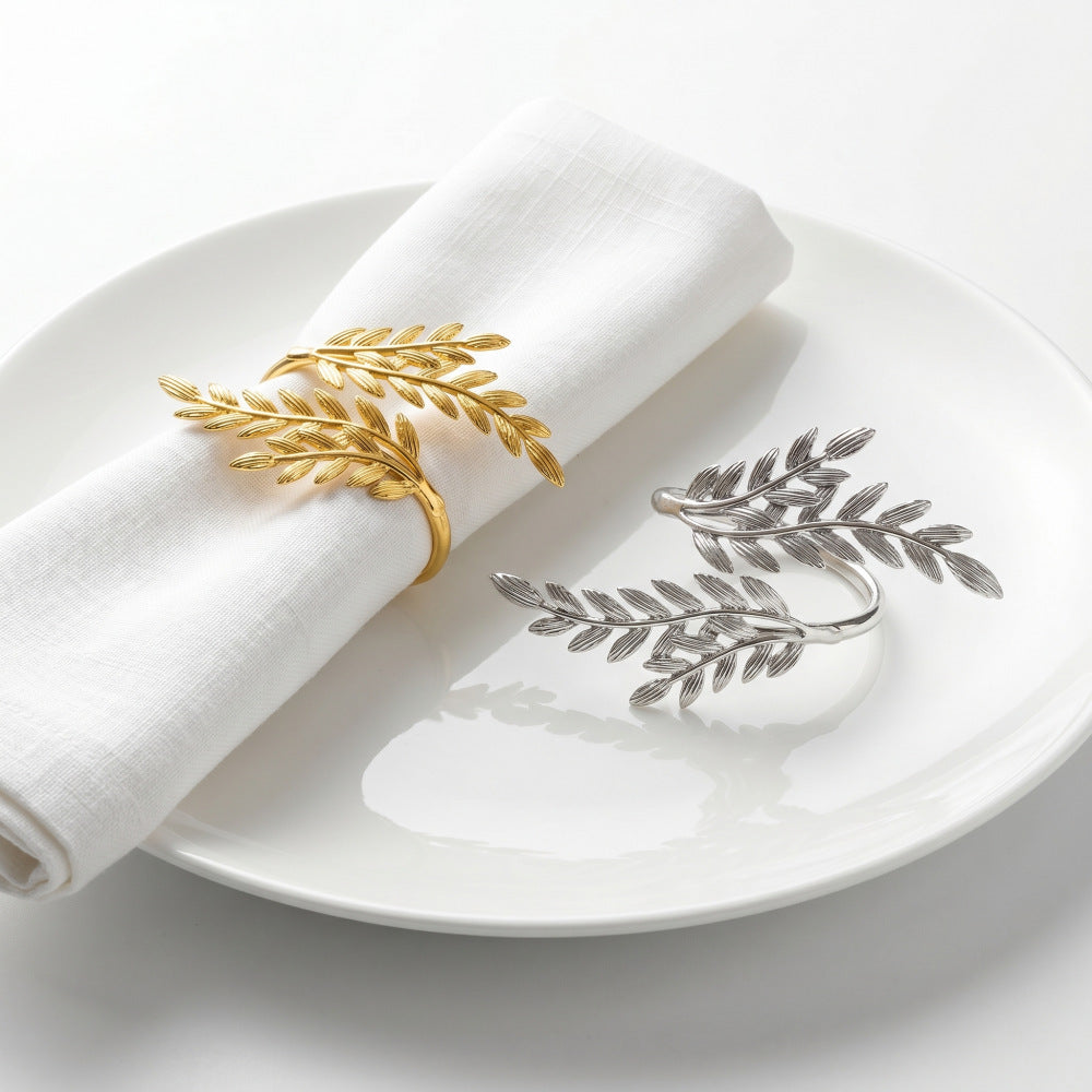 Gold-Plated Olive Branch Wrap Ring Bowlift