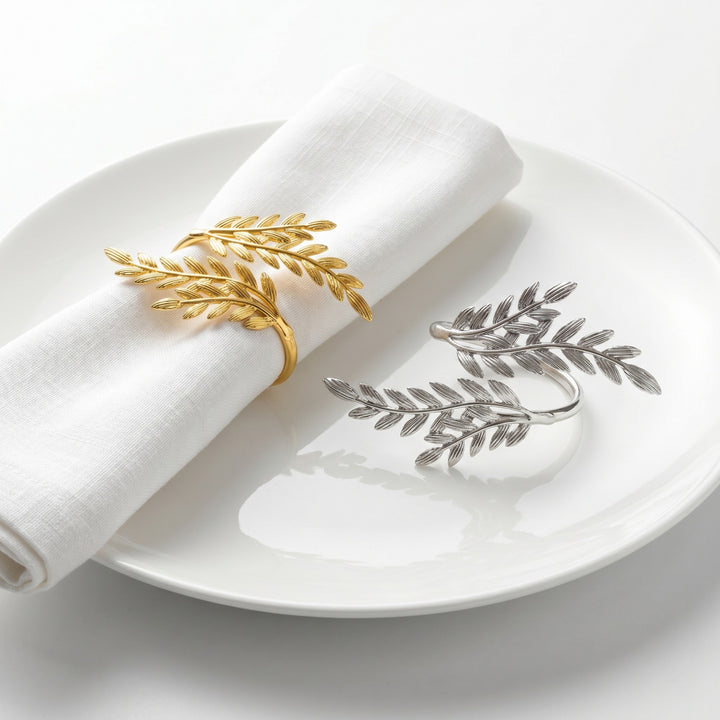 Gold-Plated Olive Branch Wrap Ring Bowlift