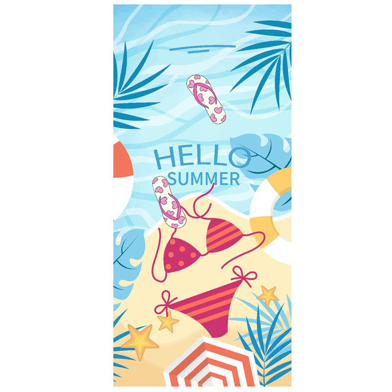 WoTropical Flamingo Beach Towel Bowlift