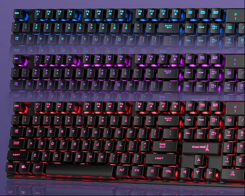 Gaming Keyboard with Customizable RGB Lighting Bowlift