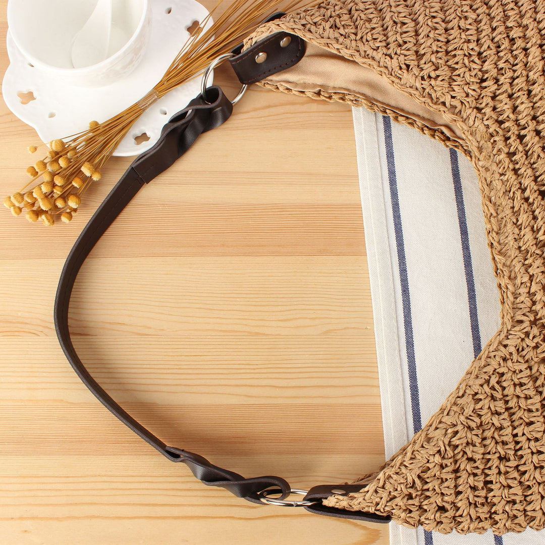 Handbag Made of Handmade Natural Braiding with Elegant Shoulder Strap Bowlift