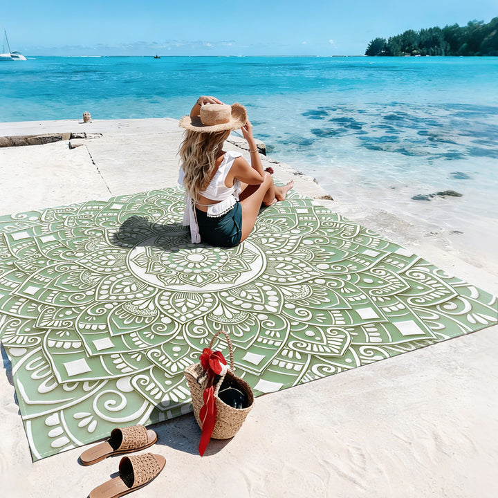 Mandala Design Beach Mat Bowlift