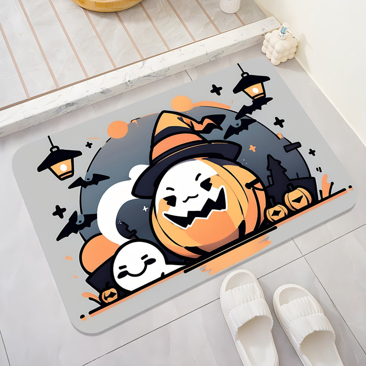 Halloween-Themed Cat Decorative Mat Bowlift