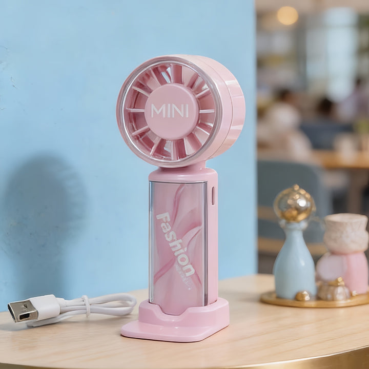 Unisex portable mini table fan with USB battery and infinitely adjustable tilt function Bowlift