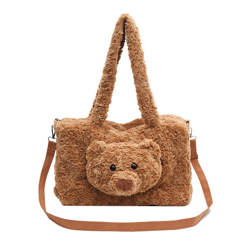 Plush handbag with bear motif Bowlift