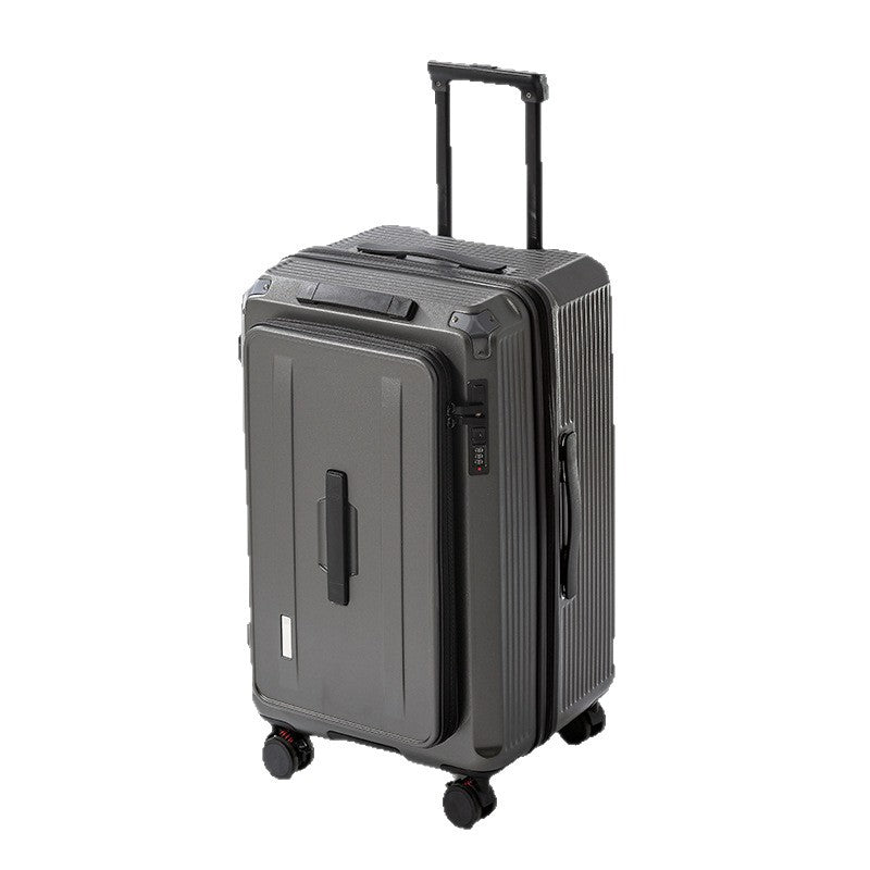 Men's Smart Multi-Compartment Hard Shell Travel Suitcase Bowlift