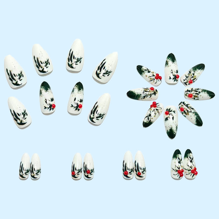 Artificial nails with festive flower design Bowlift