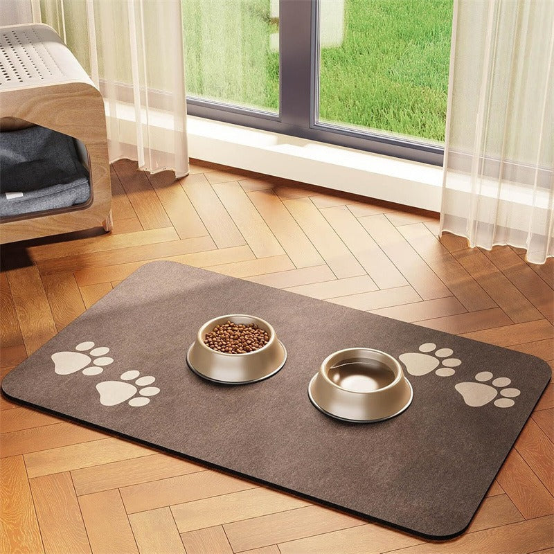 Extra large waterproof silicone pet feeding mat with non-slip backing Bowlift