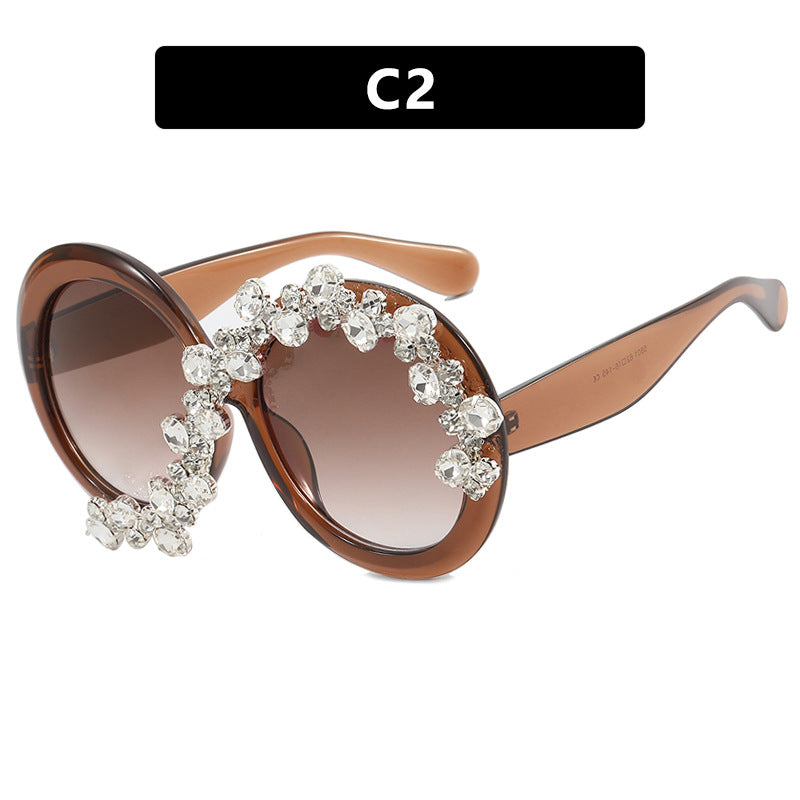 Ladies Glamorous Sunglasses with Rhinestone Applications Bowlift