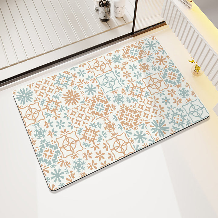 Abstract Modern Bath Mat Bowlift