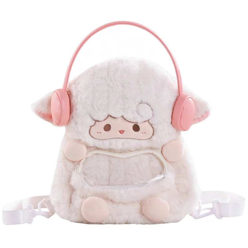 Cute Plush Animal-Themed Backpack Bowlift