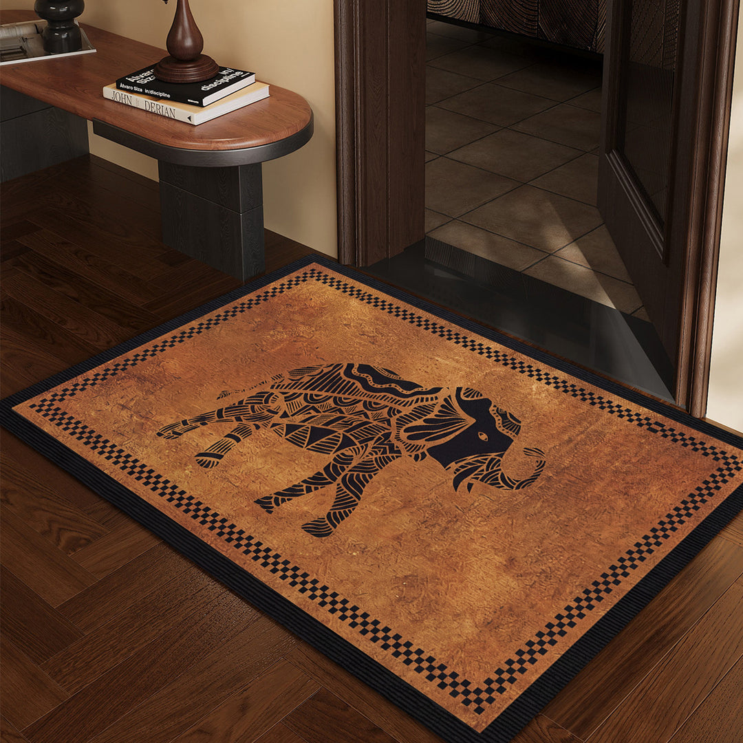 Artistic Floral Patterned Floor Mat Bowlift