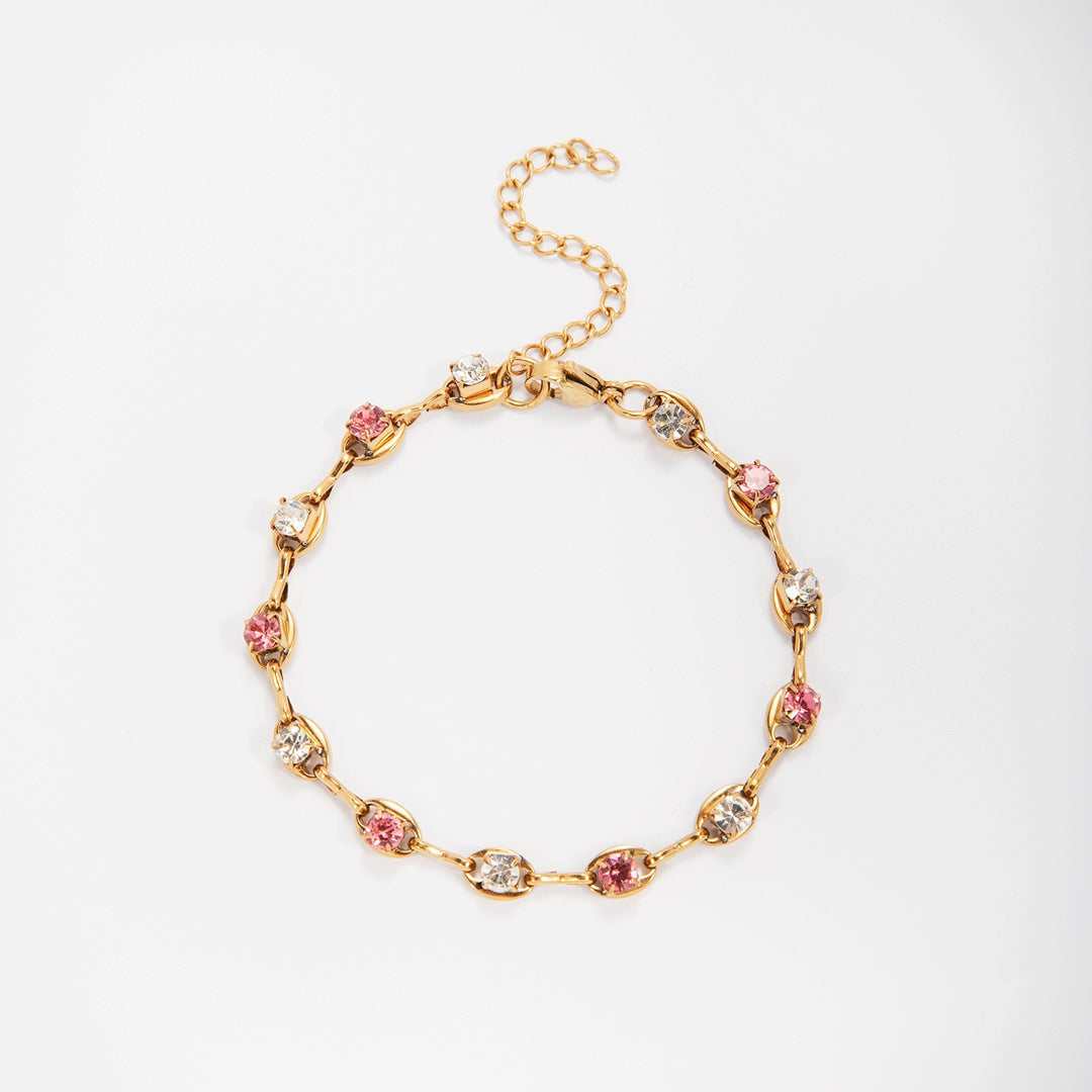 Elegant Gemstone Accent Link Bracelet Bowlift